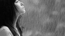 Asian girl in Rain wallpaper
