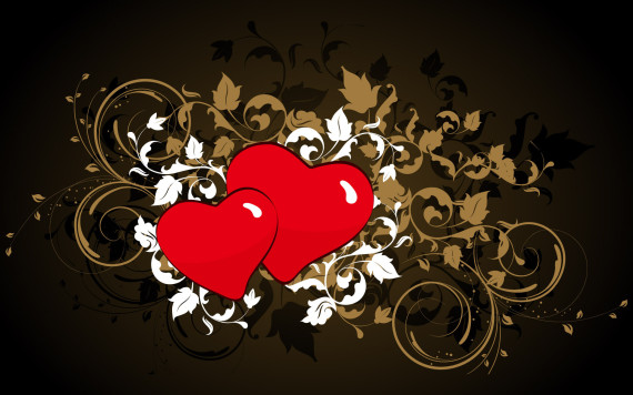 Heart Love HD Black Background