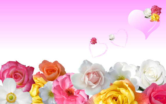Roses Love Heart HD Wallpaper