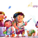 Cartoons Celebrating Holi Images