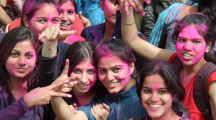 Girls Celebrate Holi HD Images