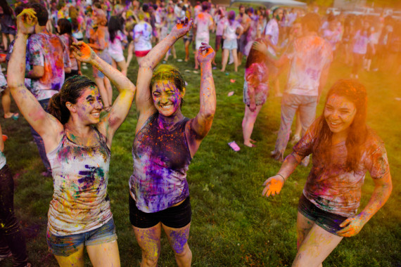 Playing Holi Girls HD Images