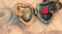 Red Heart In The Pendant