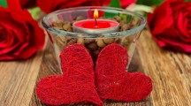 Red Love Heart Candle