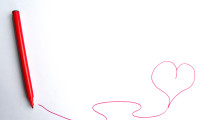 Red Pen With Pink Heart