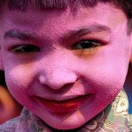 Colored Child Face of Holi HD Images